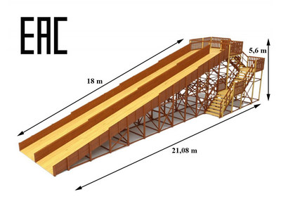 Зимняя горка TORUDA Север-12 (скат 18 м)