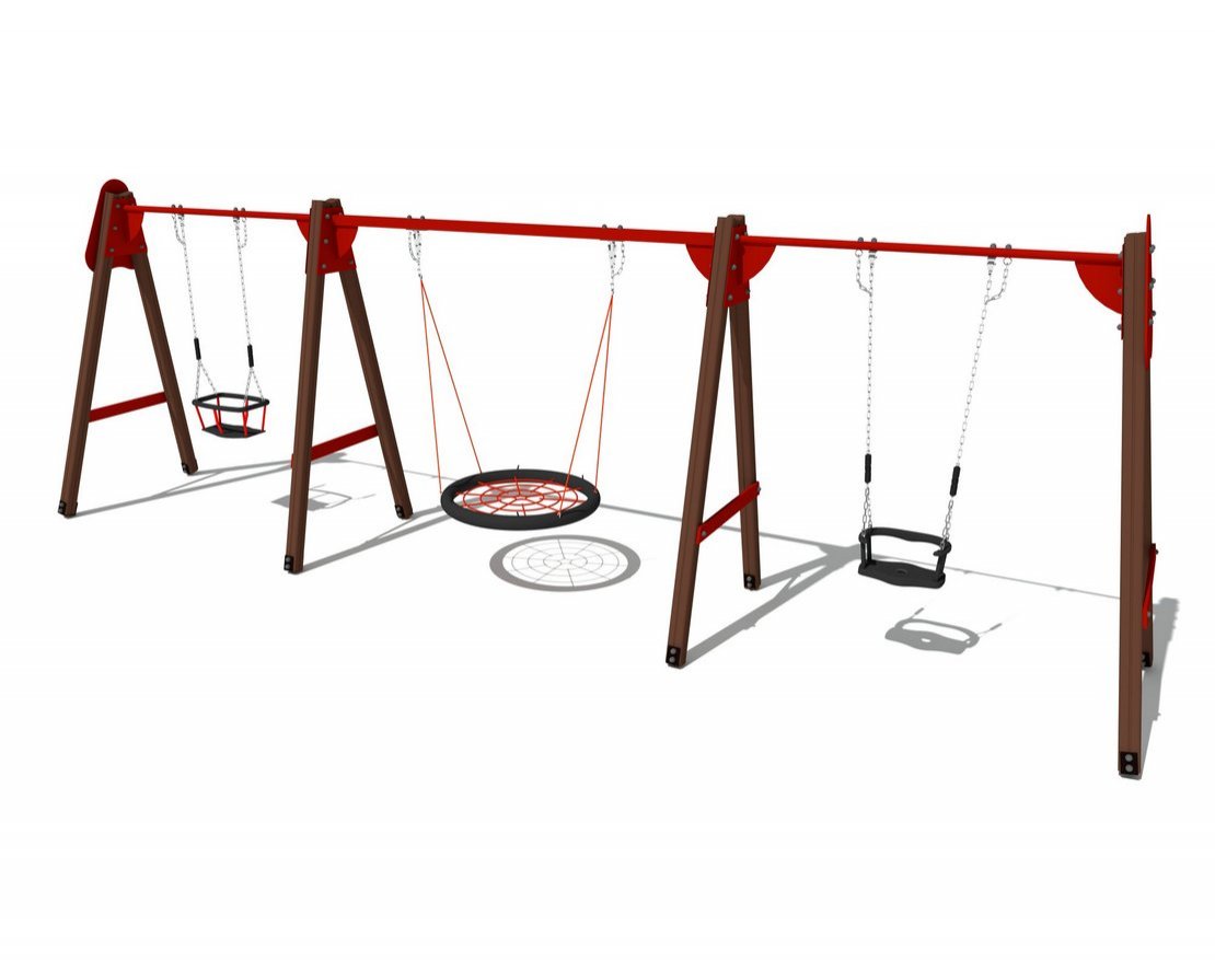 Качели тройные Дружба ИО 01240 - вид 2